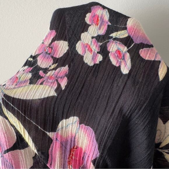 Free People Intimately Floral Maxi Dress Smocked Bodice Tie Bow Spaghetti Straps - Picture 6 of 11